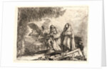 The Flight, Holy Family Walking with Angel, 1750-1753 by Giovanni Domenico Tiepolo