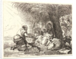 The Rest on the Flight with Joseph in Adoration, 1752 by Giovanni Domenico Tiepolo