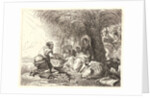 The Rest on the Flight with Joseph in Adoration, 1752 by Giovanni Domenico Tiepolo