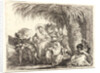 Joseph Kneels with the Child before Mary on the Donkey, 1750-1753 by Giovanni Domenico Tiepolo