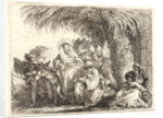 Joseph Kneels with the Child before Mary on the Donkey, 1750-1753 by Giovanni Domenico Tiepolo