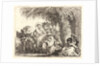 Joseph Kneels with the Child before Mary on the Donkey, 1750-1753 by Giovanni Domenico Tiepolo