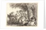 Joseph Kneels with the Child before Mary on the Donkey, 1750-1753 by Giovanni Domenico Tiepolo