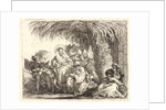 Joseph Kneels with the Child before Mary on the Donkey, 1750-1753 by Giovanni Domenico Tiepolo