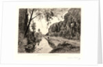 St. Martin Canal at Saint Maxence Bridge (Canal St. Martin à Pont Saint Maxence, Oise), 19th century by Maxime Lalanne