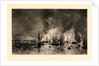 Fire in the Port of Bordeaux (Incendie dans le Port de Bordeaux), 1869 by Maxime Lalanne