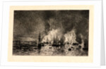 Fire in the Port of Bordeaux (Incendie dans le Port de Bordeaux), 1869 by Maxime Lalanne
