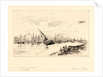 Port de Trouville, 19th century by Maxime Lalanne