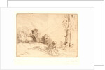 Peasant Seated near a Hedge (Paysanne Assise près d'une Haie) by Alphonse Legros