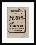 Title Page, Eaux-Fortes sur Paris, 1881 by Edmond Gosselin