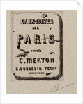 Title Page, Eaux-Fortes sur Paris, 1881 by Edmond Gosselin
