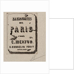 Title Page, Eaux-Fortes sur Paris, 1881 by Edmond Gosselin