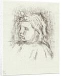 Portrait of Claude Renoir. Soft ground etching. by Pierre-Auguste Renoir