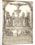Christ on the Cross with the Virgin and St. Afra, St. John, and St. Ulrich, 16th century by Hans Rogel