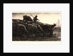 Herd of Cows at the Watering Place (Troupeau de vaches a l'abreuvoir), 1878 by Charles Émile Jacque