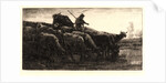 Herd of Cows at the Watering Place (Troupeau de vaches a l'abreuvoir), 1878 by Charles Émile Jacque