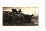 Herd of Cows at the Watering Place (Troupeau de vaches a l'abreuvoir), 1878 by Charles Émile Jacque