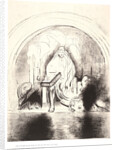 And I saw in the right hand of him that sat upon the throne a book written within and on the backside, sealed with seven seals, 1899 by Odilon Redon