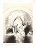 And I saw in the right hand of him that sat upon the throne a book written within and on the backside, sealed with seven seals, 1899 by Odilon Redon