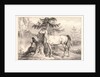 Cossack and Horse beside a Tree, 19th century by Horace Vernet