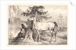 Cossack and Horse beside a Tree, 19th century by Horace Vernet