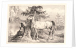 Cossack and Horse beside a Tree, 19th century by Horace Vernet