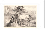 Cossack and Horse beside a Tree, 19th century by Horace Vernet