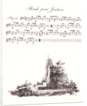 A Pen Drawing and Musical Notes, from Receuil Papryographique, 1820 by Alois Senefelder