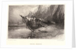 Stranded Brig, 19th century by Eugène Isabey