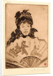 Lady with a Fan, ca. 1878-1896 by Henri Charles Guérard