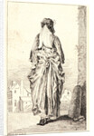Lady Walking Seen from Behind (La Femme marchand au fond), ca. 1710 by Jean-Antoine Watteau