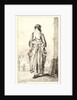 Lady Walking Seen from Behind (La Femme marchand au fond), ca. 1710 by Jean-Antoine Watteau