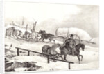 Wagoners Driving up a Hill, 1823 by Théodore Géricault