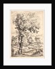 Landscape with Two Men near a Knoll, ca. 1660-1680 by Giovanni Francesco Grimaldi