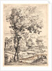 Landscape with Two Men near a Knoll, ca. 1660-1680 by Giovanni Francesco Grimaldi