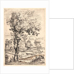 Landscape with Two Men near a Knoll, ca. 1660-1680 by Giovanni Francesco Grimaldi