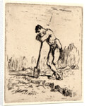 Man Leaning on His Spade (L'Homme appuye sur sa Beche), ca. 1847-1848 by Jean-François Millet