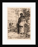 Shepherdess Knitting (La Grande Bergère), 1862 by Jean-François Millet