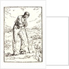 Digger Leaning on His Spade (Becheur au repos), 1874 by Pierre Millet