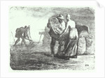 Potato Gatherers, 19th century (published 1920s) by Jean-François Millet