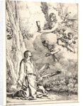 Christ on the Mount of Olives, 17th century. Second or third state. by Giulio Carpioni