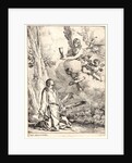 Christ on the Mount of Olives, 17th century. Second or third state. by Giulio Carpioni