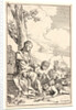 L'Hommage du Petit St. Jean (The Holy Family), 17th century. by Giulio Carpioni