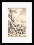 L'Hommage du Petit St. Jean (The Holy Family), 17th century. by Giulio Carpioni