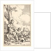 L'Hommage du Petit St. Jean (The Holy Family), 17th century. by Giulio Carpioni