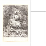 God the Father and the Holy Spirit, Watching over the Newborn Child (Dieu le père considérant son fils, nouvellement né), ca. 1645 by Giovanni Benedetto Castiglione
