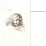 Head of a Man Wearing a Bonnet with a Large Plume (with Flat Cap and Feather), ca. 1648-1650 by Giovanni Benedetto Castiglione