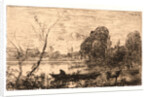 Ville d'Avray: Boatman on Pond (Evening), 1862 by Jean-Baptiste-Camille Corot
