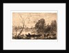 Ville d'Avray: Boatman on Pond (Evening), 1862 by Jean-Baptiste-Camille Corot