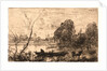 Ville d'Avray: Boatman on Pond (Evening), 1862 by Jean-Baptiste-Camille Corot
